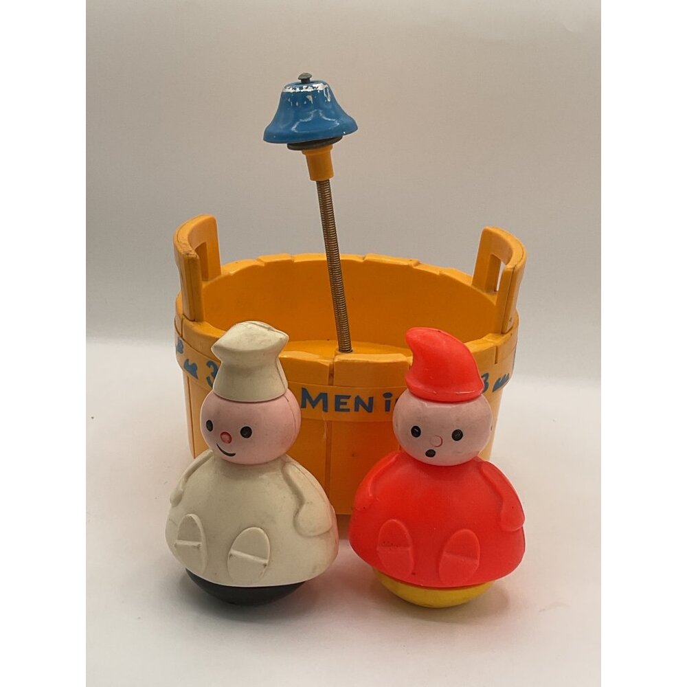 Vintage Fisher-Price 3 Men In A Tub Toy 1970s